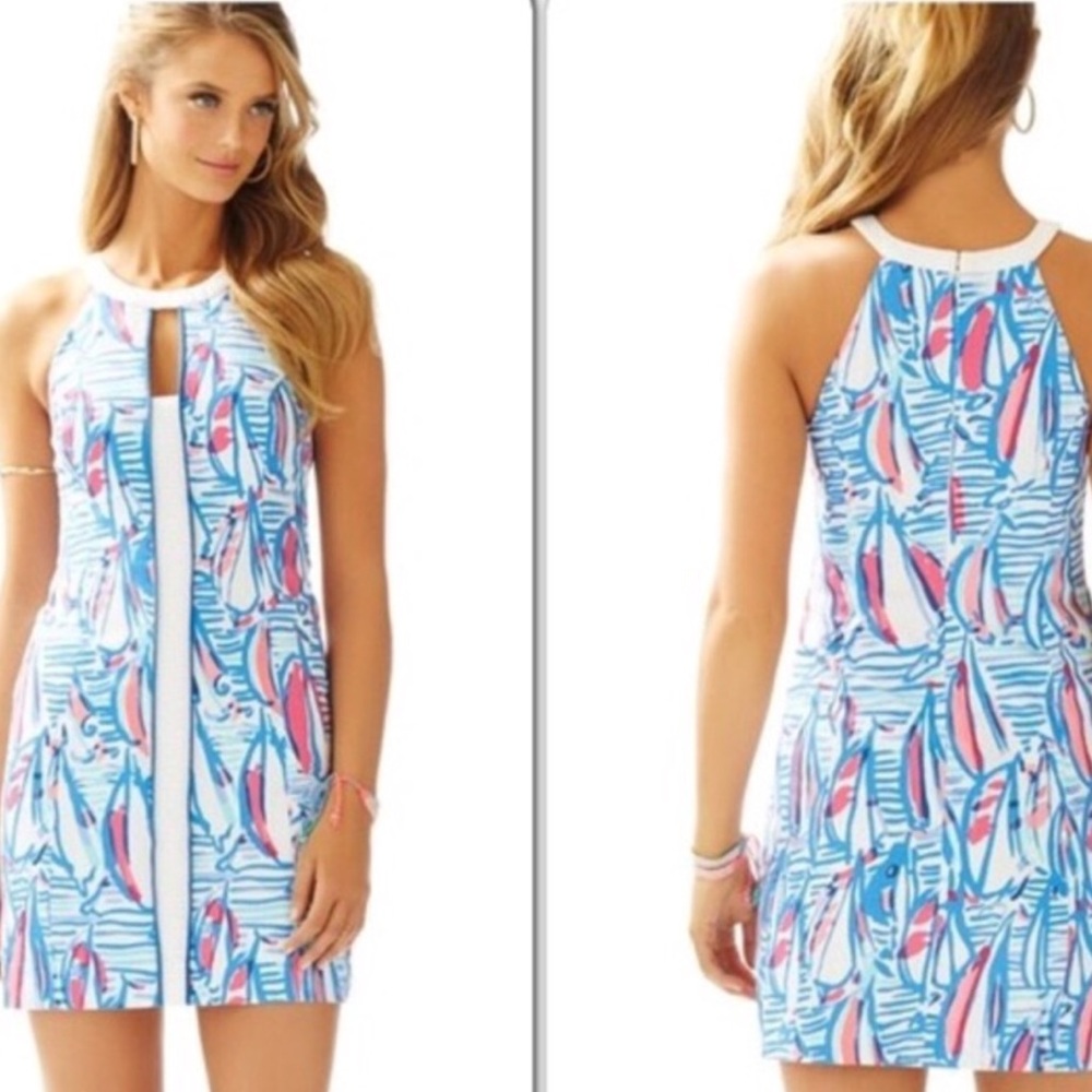 Lilly Pulitzer Red Right Return Shift Dress! Rare!